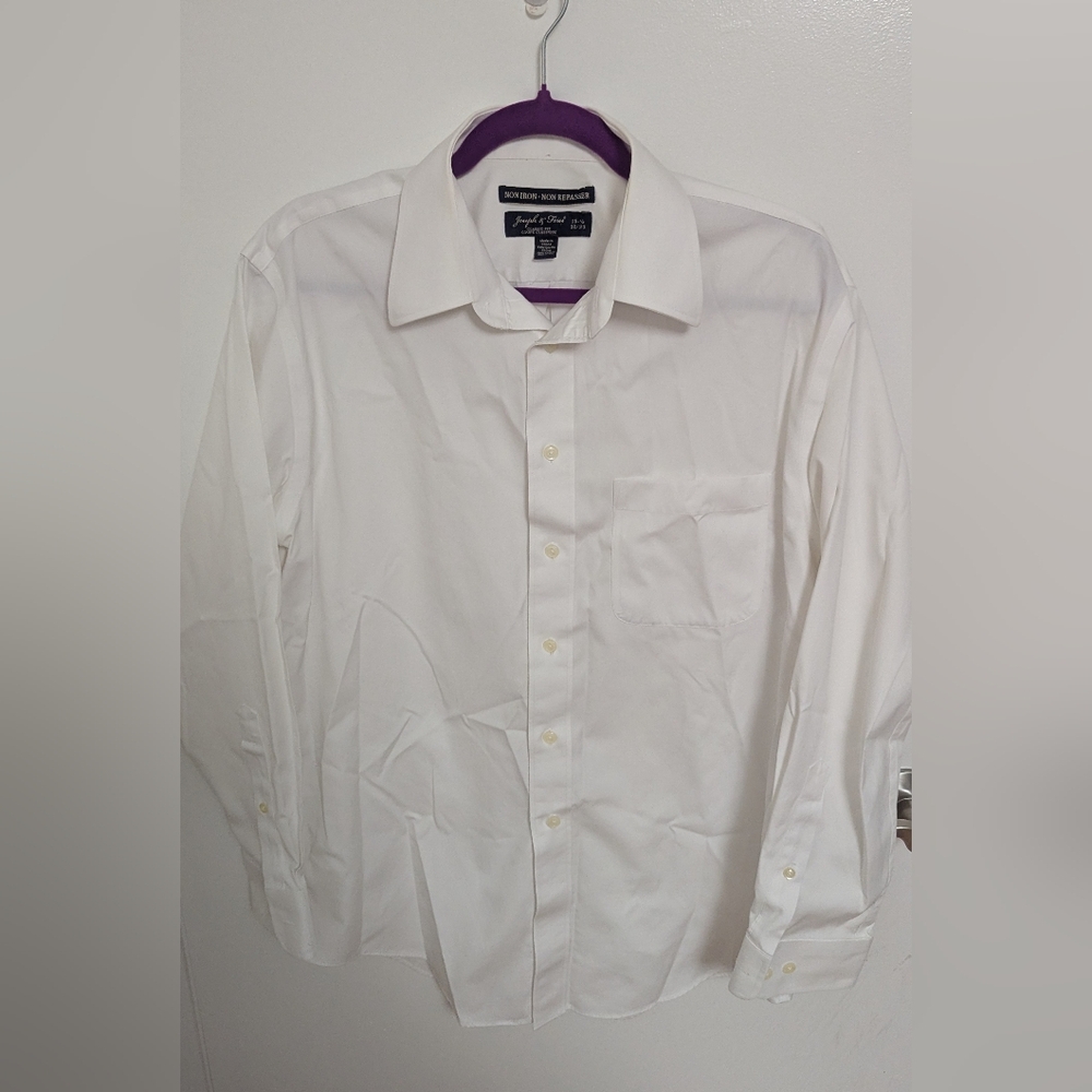 Joseph & Feiss White Men's Dress Shirt 15 1/2, 32/33